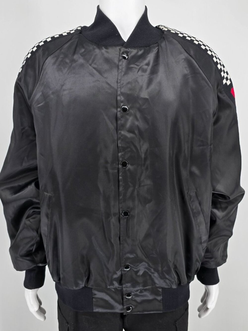 Vintage 1990s WestArk Chevrolet Corvette Checkered Flag Bomber Jacket (XL/2XL)